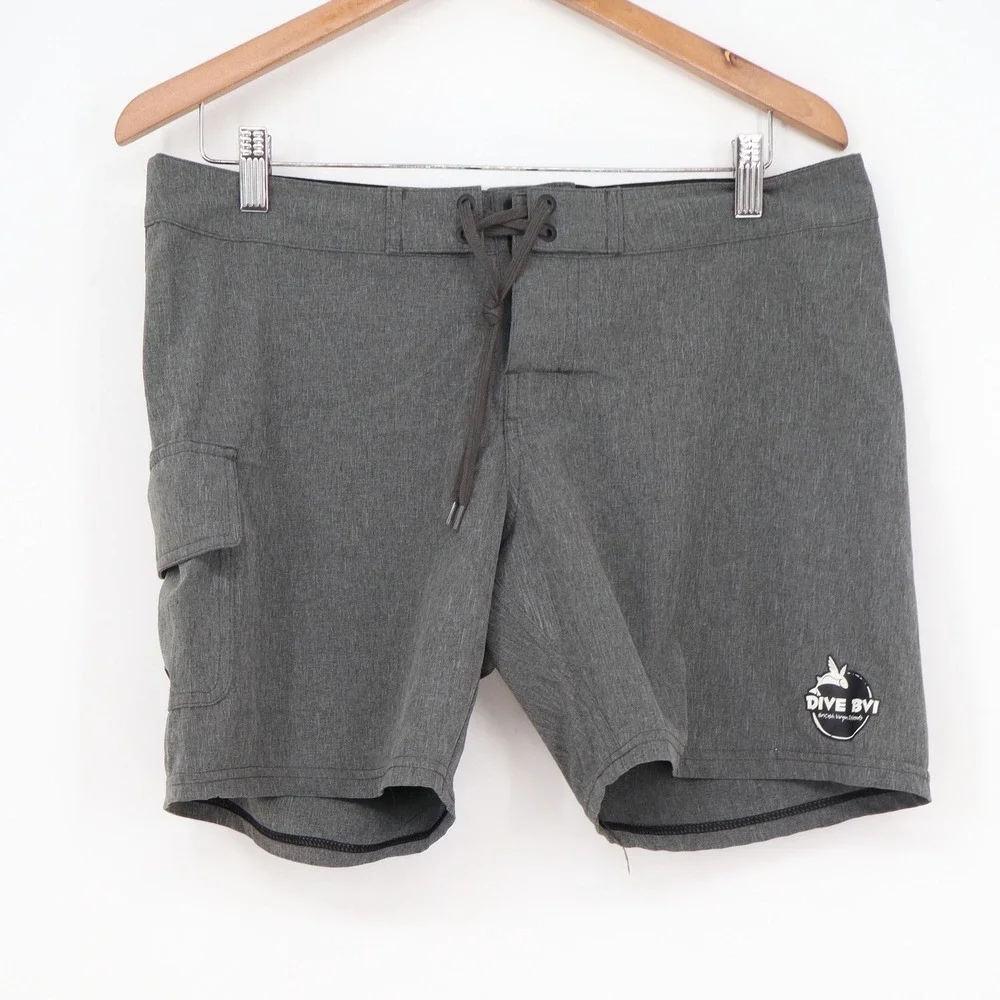 Dive BVI Mens Board Shorts with Bottle Opener British Virgin Islands Size 11